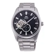 ORIENT 東方錶 官方授權 藍寶石鏤空機械錶鋼帶款黑色 男錶(RA-AR0002B)40.8mm
