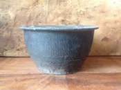 早期白釉角缽 需補釘 鋦補 鶯歌窯 沙鹿窯 南投陶 大甲東 公館窯 苗栗陶 新竹陶 歸仁窯  紅磚胎  日治