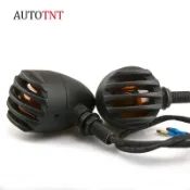 AUTOTNT 復古 柵欄 方向燈 LED燈 金屬殼 日式 美式 哈雷 KTR 野狼 愛將 金旺 BJ250 轉彎燈