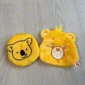 [全新] 收納 樂天小熊 Care Bears 零錢包 包包 拉鍊包 圓包 小包 絨毛 扁包 *舊愛二手*