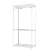 (店+)【dayneeds 日需百備】荷重型 90x45x180cm 烤漆三層單桿衣櫥 置物架/掛衣架/收納架/層架/鐵架
