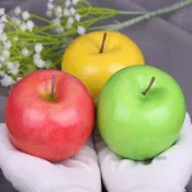 仿真拍照道具 仿真水果🎁仿真紅青蘋果模型泡沫假水果蔬菜道具早教拍攝裝飾擺件 仿真攝影道具 拍照裝飾道具