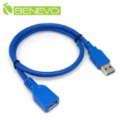 Benevo  50cm USB3.0超高速雙隔離延長線 [BUSB3050AMF(藍色有包覆)]