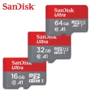 SanDisk 晟碟 16GB 32GB 64GB Ultra microSD UHS-I 記憶卡 手機/行車記錄器適用