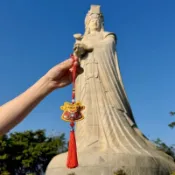 全網最低價🔥新款湄洲媽祖祖廟廟形小神衣平安福袋掛件香囊香火袋後視鏡掛車載