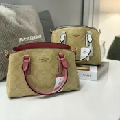 南天🔥 COACH 新款 經典馬車Logo 拼色款 小號 黛妃包 斜背手提包