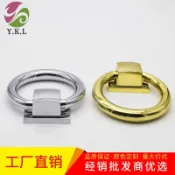 回響小舖 【實心鋅合金】大門拉手 中式拉手 木門拉環 圓環拉手 現代簡約 鏡光金色 大門五金 別墅大門 入戶門把手 加厚耐用 簡約大氣
