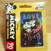 迪士尼悠遊卡-米奇米妮90周年 LOVE閃卡 黑色款