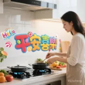 【優選❤️❤️】萌趣馬年廚房防油貼紙2026新款防火耐高溫竈臺墻紙春節布置裝飾品 NBHO