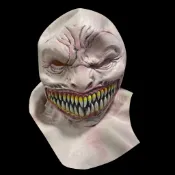 洛陽牡丹 裂牙惡魔“跟蹤者”恐怖惡魔乳膠萬聖節面具
