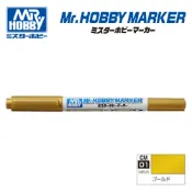 鋼普拉 eye攝影 【鋼普拉】現貨 MR.HOBBY 郡氏 GSI 水性 CM01 金色 金屬色 鋼彈麥克筆 MARKER 雙頭