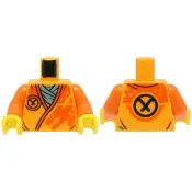 【樂高大補帖】LEGO 樂高 亮橘色 空手道服 柔道服 跆拳道 道服 忍者 BAM【973pb5248c01】