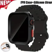 矽膠錶帶+TPU 錶殼兼容 Apple Watch Series 11 10 9 8 7 6 5 4 Ultra 3 2