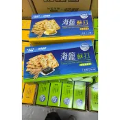 台鹽生技海鹽蘇打經典奶油/海苔亞麻仁6入裝120克