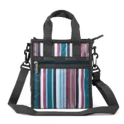 【Lesportsac】輕量迷你兩用托特包(繽紛線條)