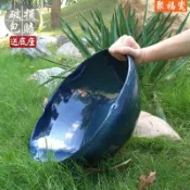 銀聯網日用品生活館 景德鎮陶瓷魚缸睡蓮碗蓮花盆瓷缸水缸烏龜盆客廳風水擺件養金魚盆