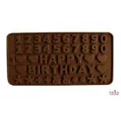 【悠立固】Y752 英文數字矽膠模 生日快樂巧克力模  翻糖矽膠模蛋糕手工皂模具 烘焙工具 食品級
