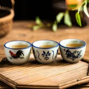 全球選品1館 生活百貨 小酒杯公雞杯青瓷茶杯家用待客杯子陶瓷喝水杯客杯復古茶水杯老式