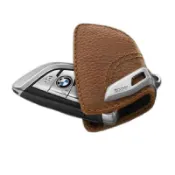 M Performance BMW 原廠 皮革 棕色 鑰匙包 鑰匙套 Leather Key Case 【YGAUTO】