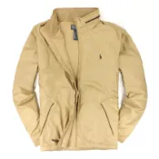 美國百分百【全新真品】Ralph Lauren 外套 RL 連帽 夾克 上衣 Polo 小馬 卡其 皮革 鋪棉 大尺 男 XL B595