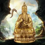現貨  快速發貨 特價 純銅太上老君神像擺件道家三清祖師像用品客廳家用工藝品