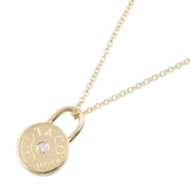 【DOKODEMO】【二手】蒂芙尼 (Tiffany & Co.) 1837 圓形鎖扣單吊墜項鍊，頸圍 41 厘米，18K（黃金），鑲鑽