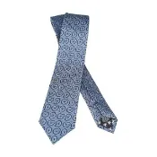 【Paul Smith】PAUL SMITH標籤LOGO佩斯利印花設計真絲搭配黑底小碎花內裡領帶(寬版/藍)