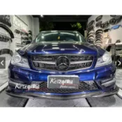 Kc汽車部品 BENZ 賓士 W204 C204 S204 [C63款] [消光黑] 一線星 水箱罩 C250 C300