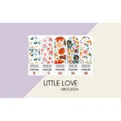 ［Little love ］禮品裝飾感謝貼紙 信封密封貼（2x7cm）一張5貼