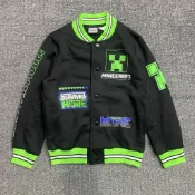 現貨💚2025最新款Minecraft 麥塊外套我的世界麥塊苦力怕創世神衣服外套男童上衣薄絨棒球外套衣服