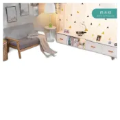 (店+)[台灣出貨] 附邊條｜拼接地毯｜絨毛地墊｜木紋地墊｜寶寶爬行墊｜巧拼地墊｜組合地毯｜防滑巧拼