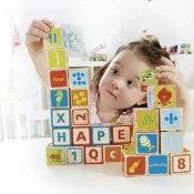 [小文的家] 《德國Hape》ABC+123多功能積木(26塊) 