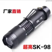 工廠低價⚡️CREE XML-T6 LED迷你伸縮變焦18650充電SK98強光手電筒小直手電筒
