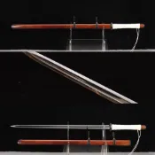 【龍泉劍莊】龍泉刀劍寶劍鍛打一體橫刀鏡面劍未開刃歐式鋼長刀長劍長柄唐橫刀