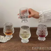 【聞香品酒一體兩用】INS風寶石紋易清洗圓形杯復古元素歐式酒杯咖啡杯水杯網紅茶杯威士忌聞香杯 品香杯 品酒杯