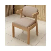 (店+)【合枋家具】 全實木椅子靠背椅餐椅北歐餐桌椅軟包扶手凳子學習書桌椅高靠背