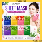 現貨 MASKER BIOAQUA Sheet Mask wajah Aloe Vera Vitamin C KBT53