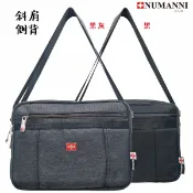 吉林皮飾批發旗艦館 25-8861B【NUMANNI 奴曼尼】休閒素面LOGO背帶橫式科技牛津側背包 (二色)