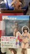 【全新未拆封】路人女主的養成方法 加藤惠泳裝手辦，blessing軟件出品，高度約17cm，PVC材質。 黑白條紋比.Y