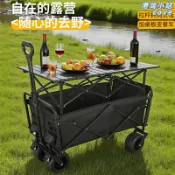 港灣小站 【摺疊升降】擺攤桌 小推車 摺疊桌 路邊攤車 萬能推車 戶外野餐桌 露營車 夜市擺攤 多功能收納 輕巧便攜 承重穩固