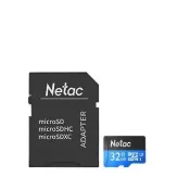 Netac 32GB P500 MicroSDXC C10 U1 記憶卡(附SD轉卡  原廠5年保固)