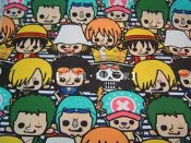 【傑美屋-縫紉之家】日本迪士尼卡通布~one piece海賊王喬巴魯夫G3118-1A牛津厚棉布
