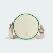 ADIDAS ROUND BAG 三葉草 斜背包-米綠粉-IS3008