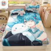 裡物【Gift】💕熱賣漫控本命初音未來牀笠新款可愛學生宿舍單人牀墊套防塵罩牀罩