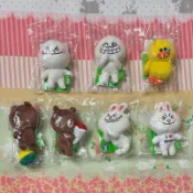 全新 正版 LINE FRIENDS 饅頭人 兔兔 熊大 莎莉 吊飾 掛飾 絨毛 娃娃 鑰匙圈TAKARA TOMY