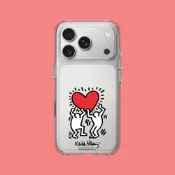 犀牛盾 適用iPhone Clear 抗黃化透明防摔手機殼∣∣Keith Haring系列/愛心