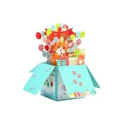 【Paper Play】萬用卡片-3D立體可愛貓咪造型紙雕卡片 祝福卡 畢業卡 生日卡片(祝福卡 畢業卡 生日卡片)