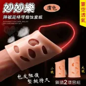 【悅樂坊】妙妙樂 ‧ 降敏延時增粗性套組﹝簍空透氣/包皮阻復/大小雙號/重覆使用﹞膚色