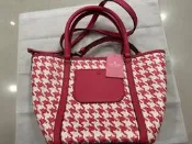 Kate Spade New York 女用精品提/肩背包 紅白色 全新 藤編包