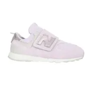 NEWBALANCE 574 女小童復古慢跑鞋-WIDE-魔鬼氈 寬楦 NB I5743MK 粉紫
